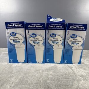 4 PACK Great Value Water Filtration Tank Replacement Filter for GVRWFT NEW